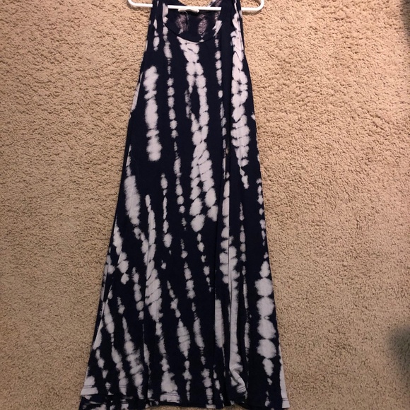 Tank T shirt Dress with White Bleached Print - Picture 1 of 1